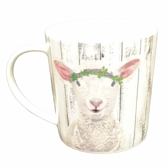 Sheep Mug Paperproducts Design Two Can Art Bone China Farm Country Whimsy - Picture 1 of 6